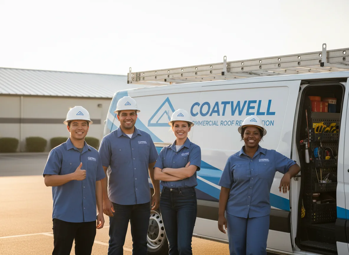 Commercial roof coating company in Caroline, WI