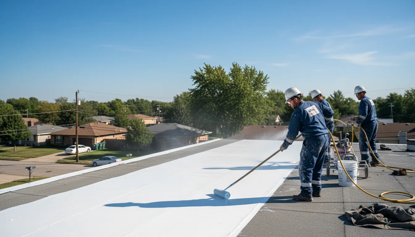 Commercial roof coating in Caroline, WI near me